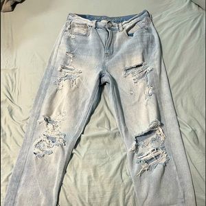 American Eagle Mom Jeans, Light Wash